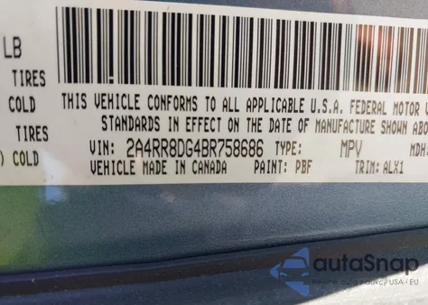 2011 Chrysler Town & Country Touring-L from USA, damaged, VIN 2A4RR8DG4BR758686